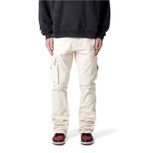 MNML Men's Khaki Bootcut Cargo Pants Size 32